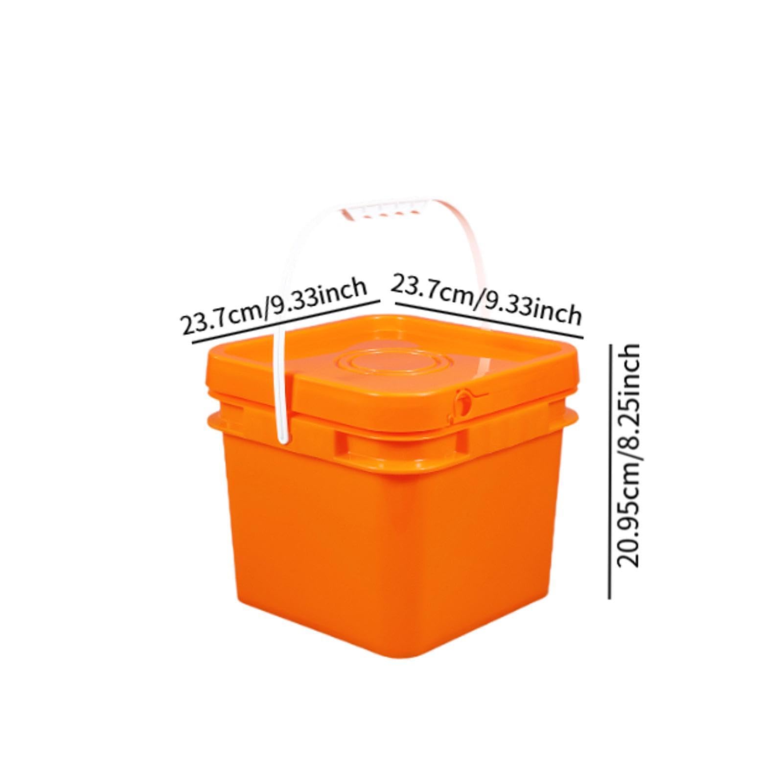 Cubo Cuadrado Resistente para Lavado de Coches, Mejoras del Hogar, Limpieza del Hogar, 13 L, 25,5 X 25,5 X 31,1 Cm, 8l 23.7x23.7x20.95cm