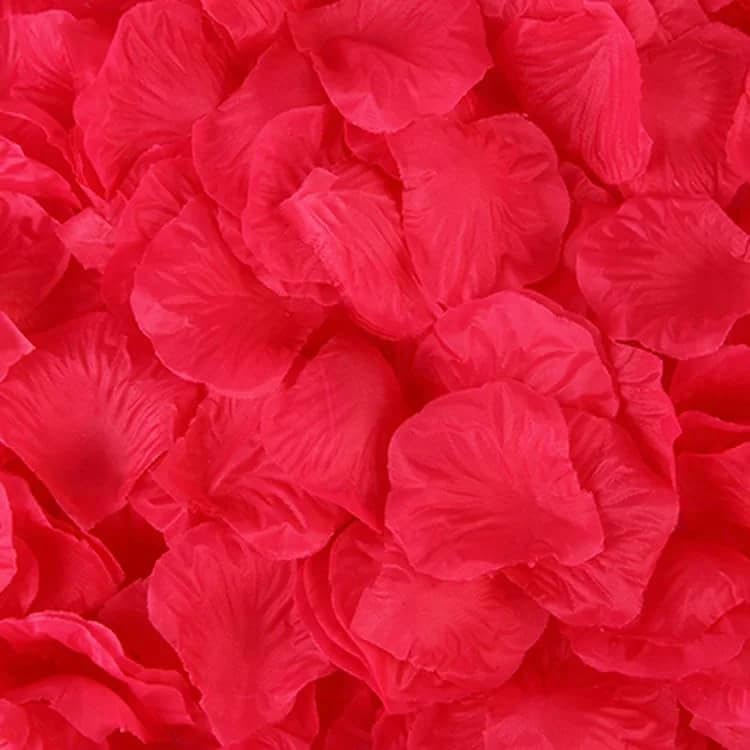 Pétalos de rosa de seda artificiales rosa rojo pack de 300 unidades para decoración
