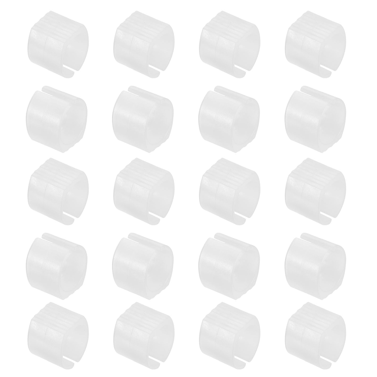 sourcing map 20Pcs Chair Leg Caps, 22mm-25mm Dia. Office Chair Floor Protectors, Plastic Glide Caps for Metal Chair Feet, Anti-Slip Furniture Pads for Hardwood Floors, White