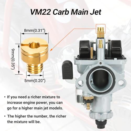 Image of FVRITO 26mm Carburetor Predator 212 Performance Carb Intake Mainfold 38mm Air Filter Upgrade Kit for 212cc 196cc Clone Hemi Engine Mini Bike Coleman CT200U BT200X KT196 Go Kart Gold
