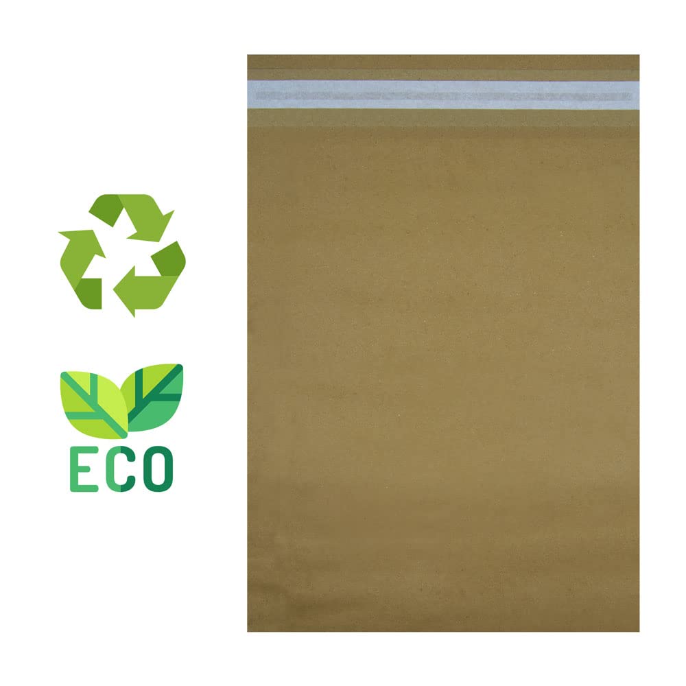 Kraft Paper Mailing Bags Opaque Self Seal Lightweight Strong Large Brown Envelopes Various Sizes (100, 300 x 360 x 100) - Image 2