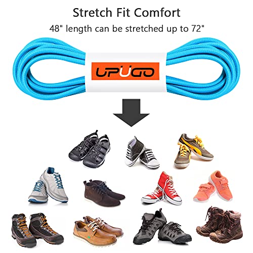 Image of UpUGo Elastic Shoe Laces, No Tie Shoe Laces Tieless for Kids, Adults, Elderly, One Size Fit All