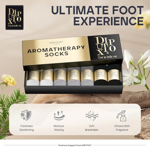 7 Pairs Christmas Golf Gifts for Men/Women No Show Cotton Socks, Low Cut Compression Socks, Aromatic2