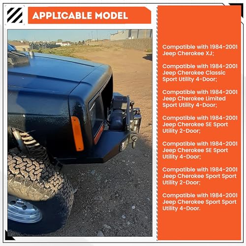 Image of ECOTRIC DIY Bumper Bare Metal Kit Compatible with 84-01 Jeep Cherokee XJ