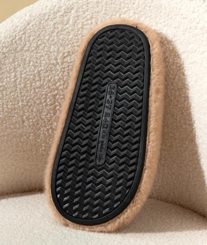 Fashion Thick Soled Cloud Soft Classic Solid Color Warm Furry Cotton Slippers for Women Home Outdoor Wear4