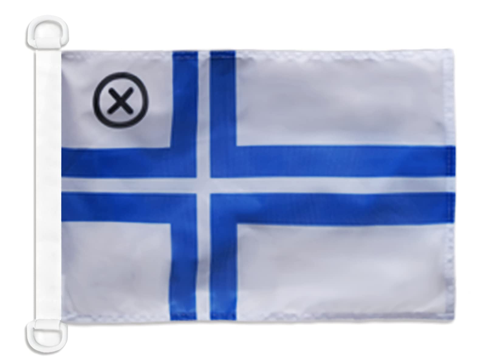 AZ FLAG Finland Civil Ensign Boat Flag 12x18 in Plastic Rings