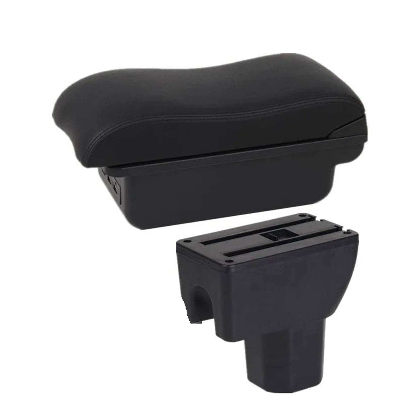 Hguvsjd Armrest Box For Suzuki For Splash Armrest Storage Box Dedicated Retrofit Parts Accessories Car Armrests(B Black line 3USB)