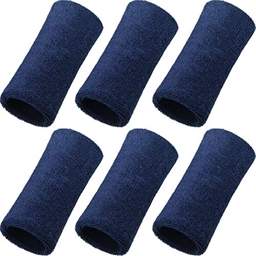 Image of WILLBOND 6 Inch Wrist Sweat Bands for Men Women Tennis Elastic Athletic Long Sweatband Wrist Absorbent for Basketball Tennis Running Outdoor Activity