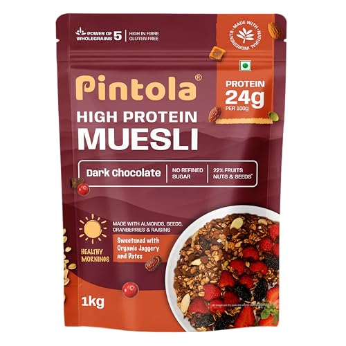 Pintola High Protein Muesli Dark Chocolate & Cranberry 1kg, 24g P...