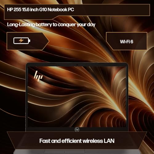 Image of HP 255 G10 Laptop for Home or Work, 32GB RAM, 1TB SSD, 15.6 inch Full HD, Ryzen 3 7330U (Beat Intel i5-1135G7), HDMI, USB-C, Windows 11, Business and Fun Ready