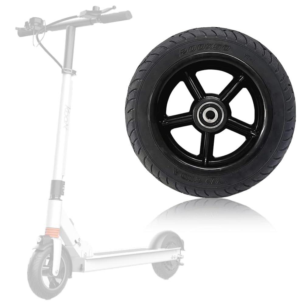 Neumáticos para Scooter E de 8 Pulgadas, Rueda Delantera Completa 200 × 50, Ruedas de Repuesto para Scooter, Neumáticos de Goma Maciza, para Rueda Delantera de Scooter Eléctrico