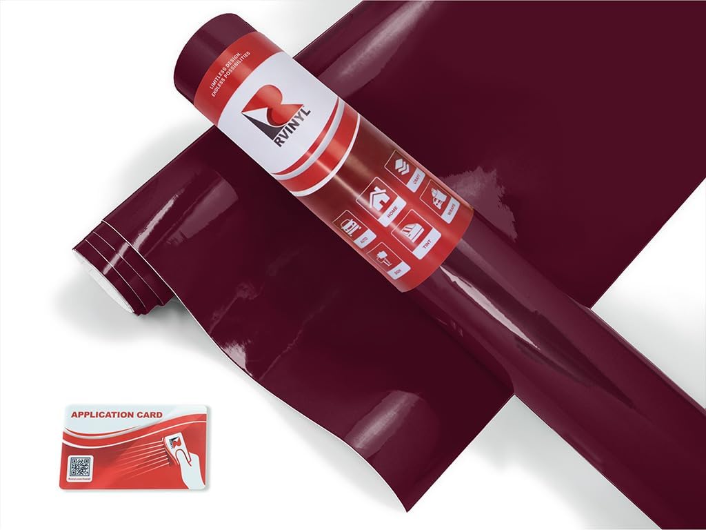 Avery Dennison HP750 Burgundy Maroon 480 - Premium Graphic Vinyl Film - 2ft x 10ft - Opaque High Gloss Finish Sheet Roll for Decals, Stickers and Signs