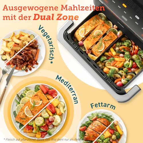 COSORI Varmluftsfritös 8-i-1 TwinFry XXL 10 L - För 2-6 personer