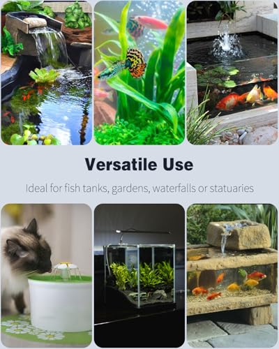 Image of Pawfly 90 GPH Submersible Water Pump 4 W Mini Water Fountain Pump with 2.4 ft. Lift Height Quiet Adjustable Water Pump for Aquarium Fish Tank Fountain Garden Waterfall Statuary