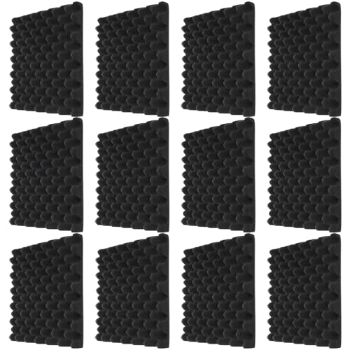 Panneaux acoustiques autocollants 12 pcs 30x30x5 cm coton absorbant son