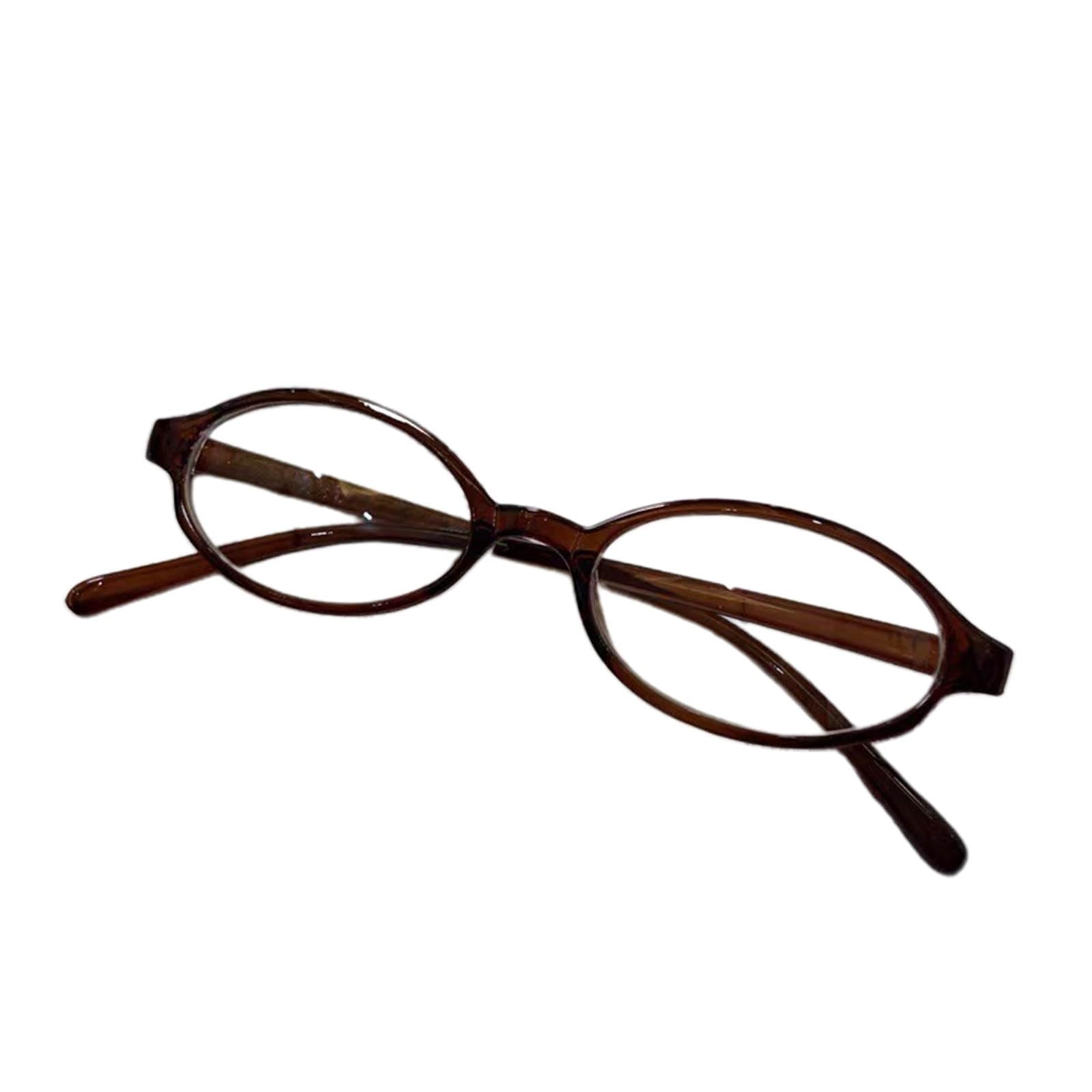 Amazon.com: Guojiang Harajuku Oval Frame Lens Glasses Vintage