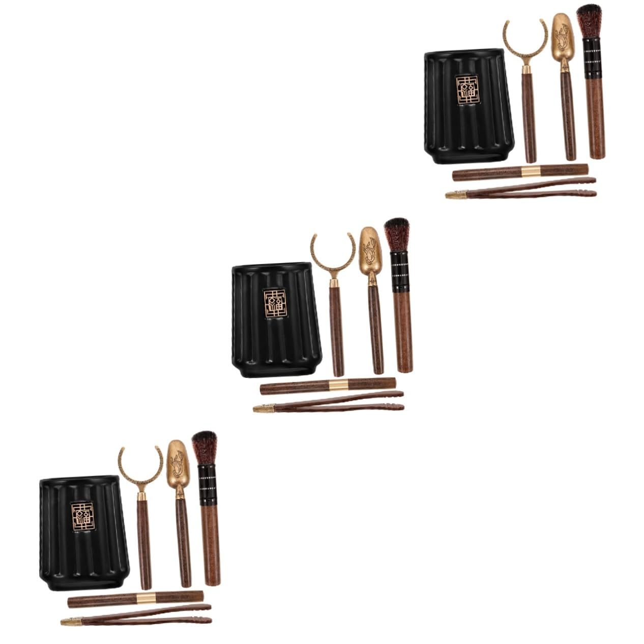 OUNONA 3 Sets Tee Kunst Set Chinesisches Teezeremonie Zubehör Tee Zubehör Für Teeliebhaber Frauen Tee Zubehör Tee Utensilien Teelöffel Für Losen Tee Gongfu Tee Zubehör Keramik