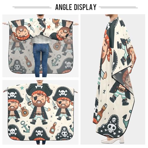 Capa para corte de cabello Qilmy impermeable con cierre ajustable 165 x 140 cm miniatura 4