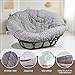 Hudson Comfort Double Papasan Cushion Cover - Quilted Shape, Soft Microfiber Fabric, Zippered Papasan Cushion Cover Only - Gray (62x82 Inch)