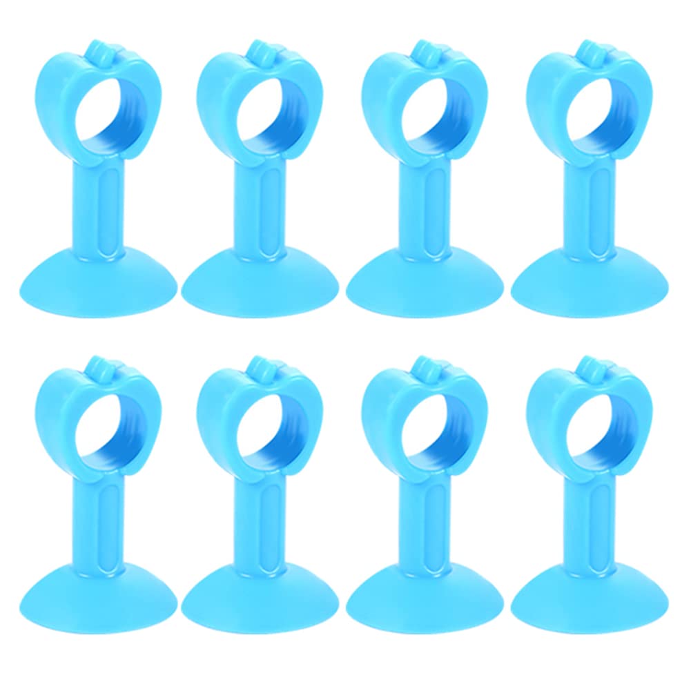 Nvsfzgiyg Blue 8Pcs Door Wedge Stoppe, Stops, Stoppers,Silicone Stop Suction Cup Type Silent Handle Bumper Wall Protection Pad-Blue 5Pcs||L 75Mm(Blue 8Pcs)