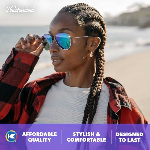 Image of Knockaround Polarized Aviator Sunglasses for Men & Women - UV Protection