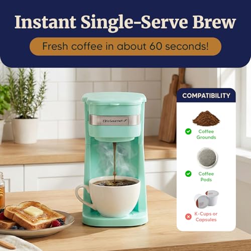 Elite Gourmet Personal Single-Serve Coffee Maker