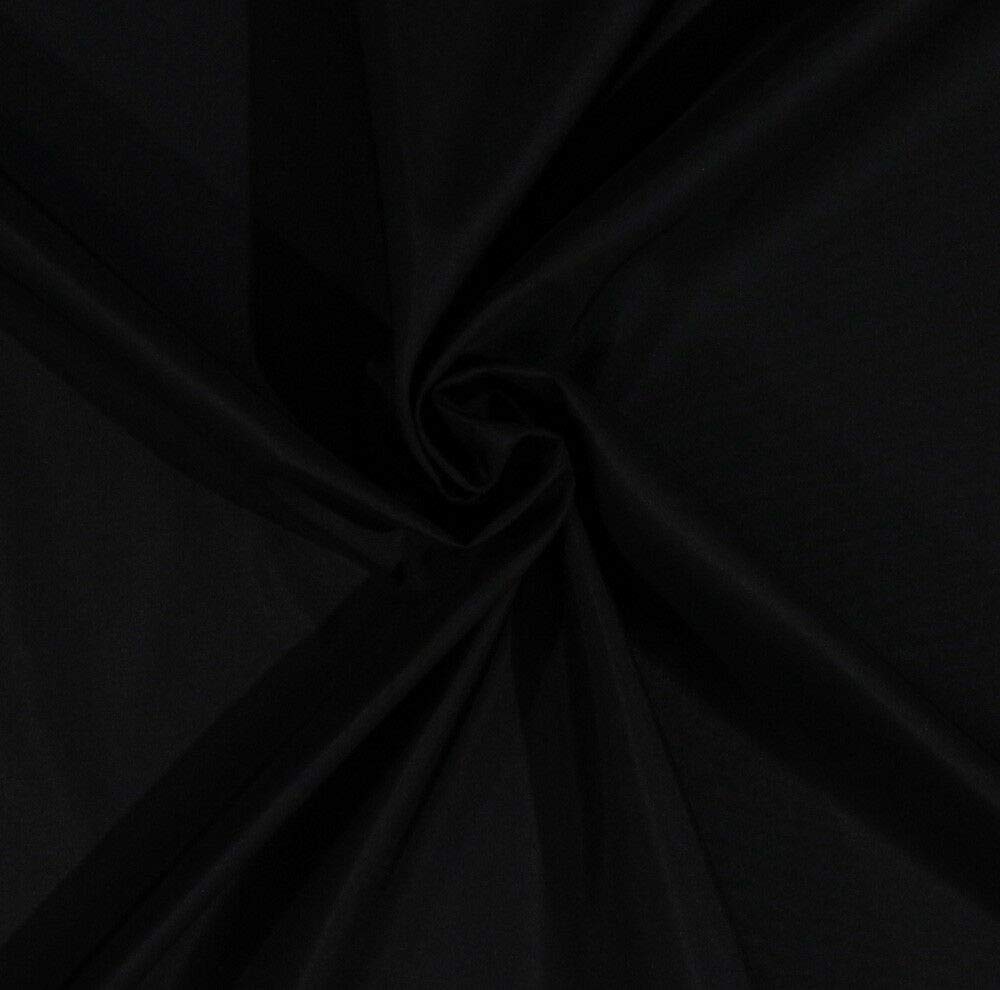 Quality Fabric 62 Easy-Care Washable Black Polyester Fabric by The Yard