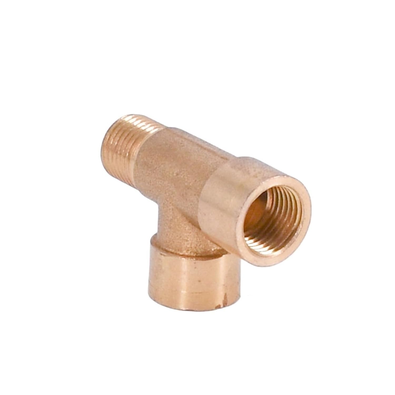 10PCS 1/8" 1/4" 3/8" Female Male Tee 3 Ways Splitter Brass Pipe Fitting for Water Gas Oil DN6/8/10 for Home Garden(F-F-F,1/8")