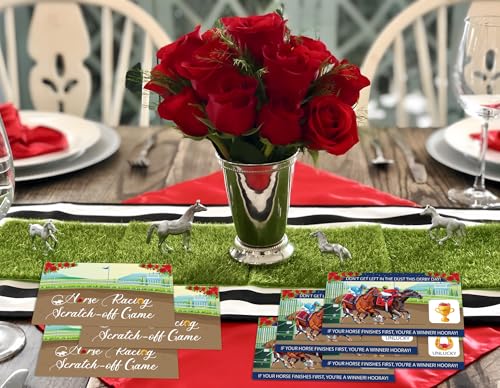 90 piezas cartas rasca y gana juego Kentucky Horse Derby miniatura 6