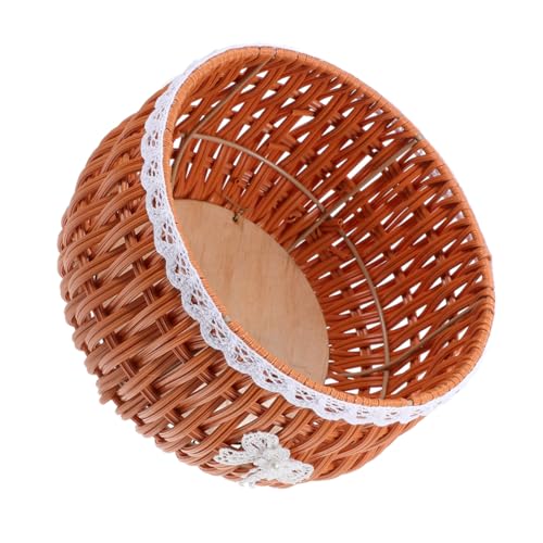 YARNOW Cesta De Flores De Ratán Tejida Mano Cesta para Macetas De Interior y Exterior para Guardar Jacintos y Plantas Marinas