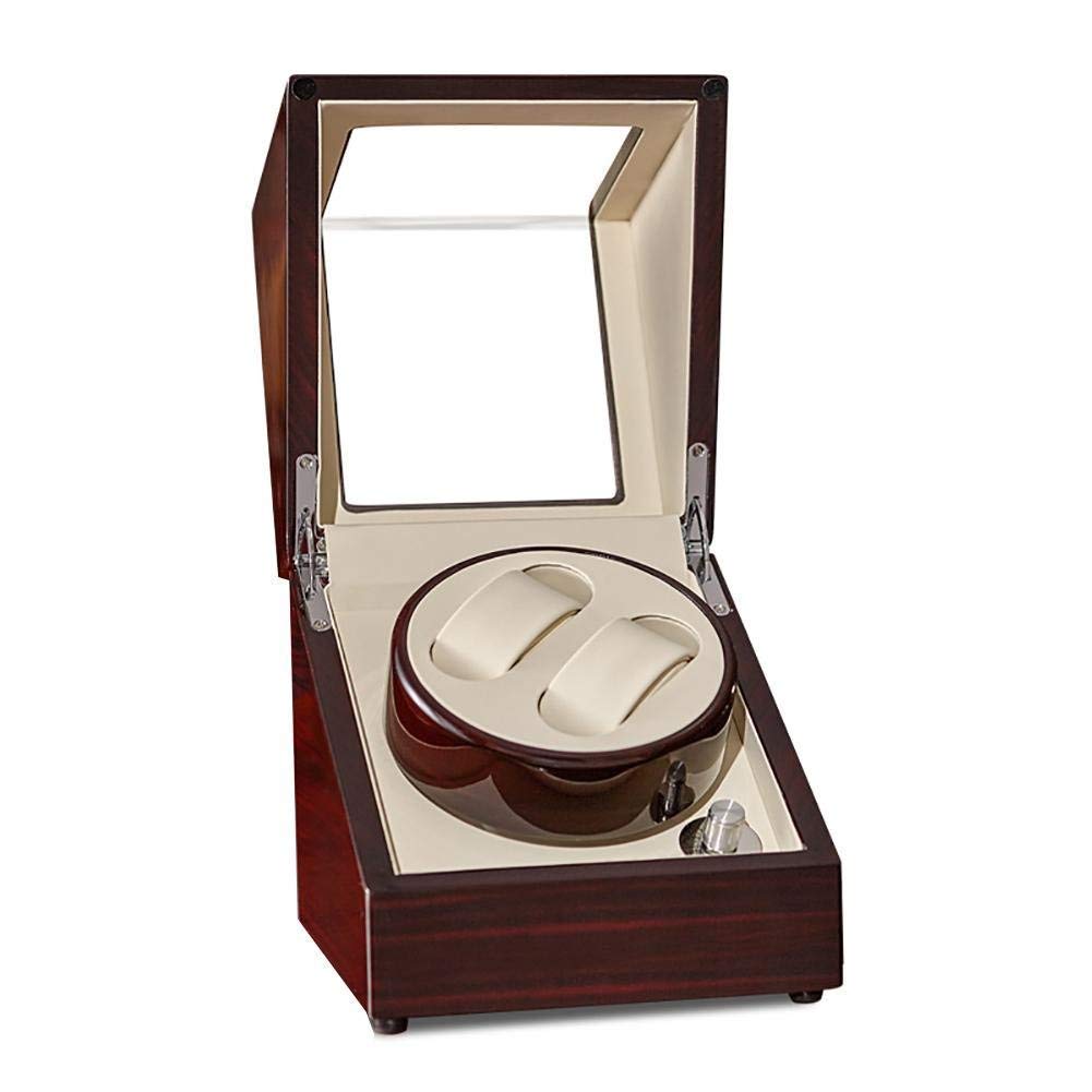 Winder automatic 2 montres anti-arrêt avec boîtier de rangement à pile rouge - 8