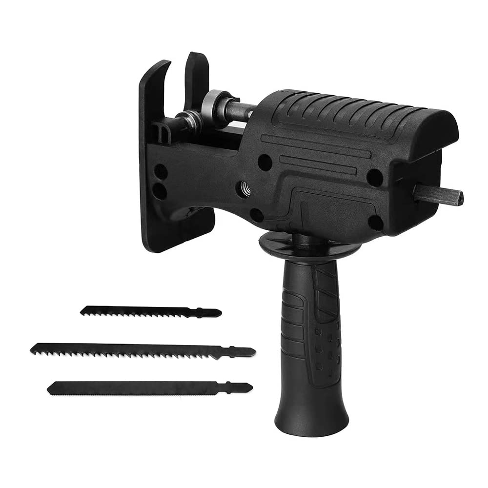 Fawoonu Electric Drill Modified Tool Attachment Electric Sabre Saws Accessory Electric Reciprocating Saws Parts Practical Modification Tool Set Woodworking Cutting Tool with 3 Sawblades