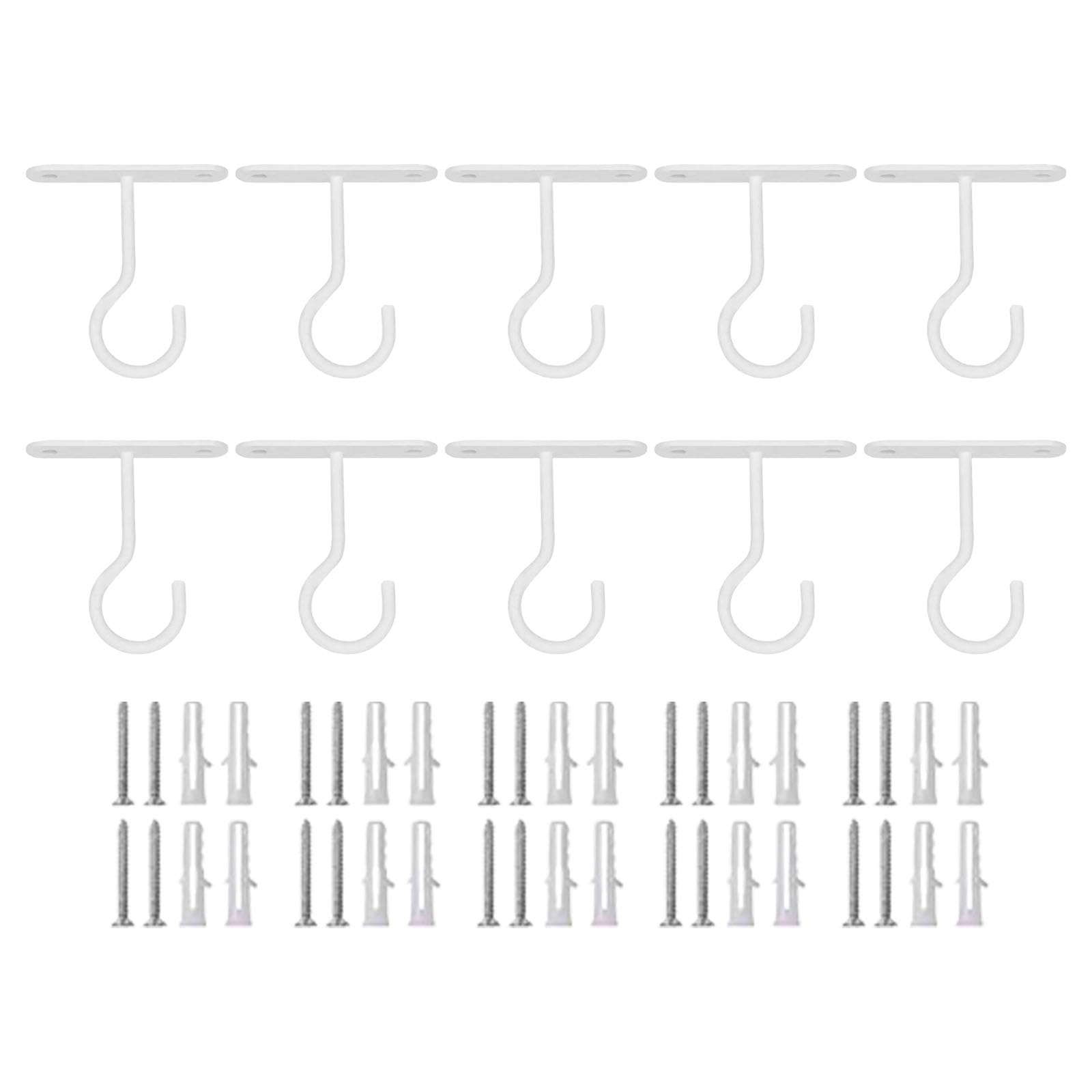 Yhplxyuus Of 10 Iron Plant Hanger for Balcony Railings Space Saving Balcony Flower Pots Hanger Hook with Adjustable Features Flower Basket Hook