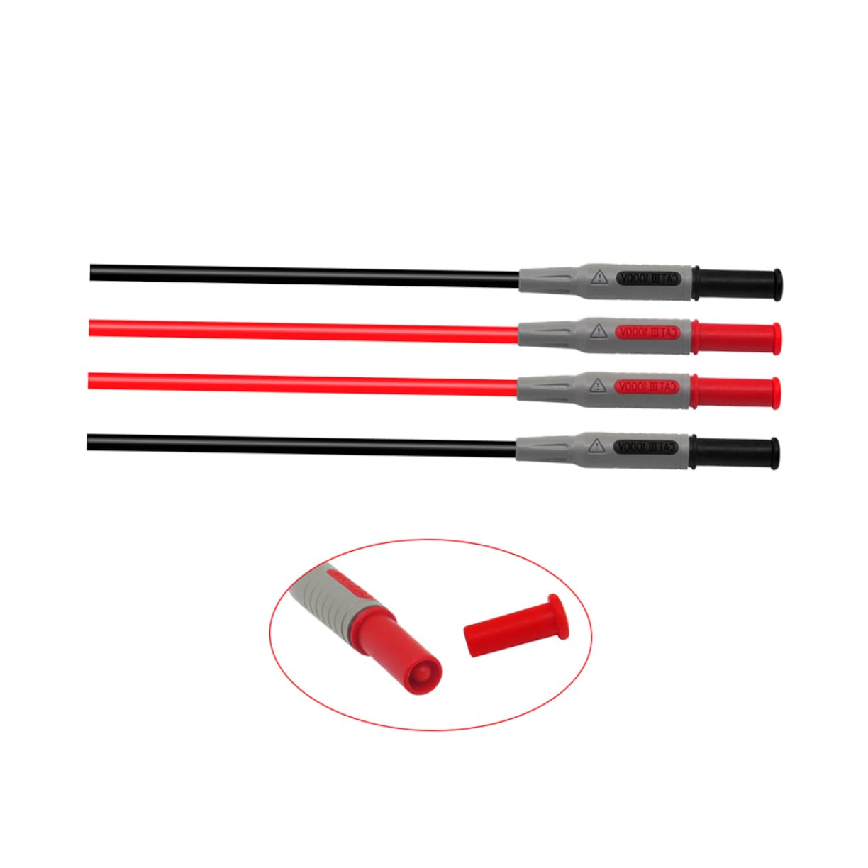 Test Leads Kit for Multimeter Alligator Clips and Probes Universal Electric Test Cable Set for Automotive and Household Use