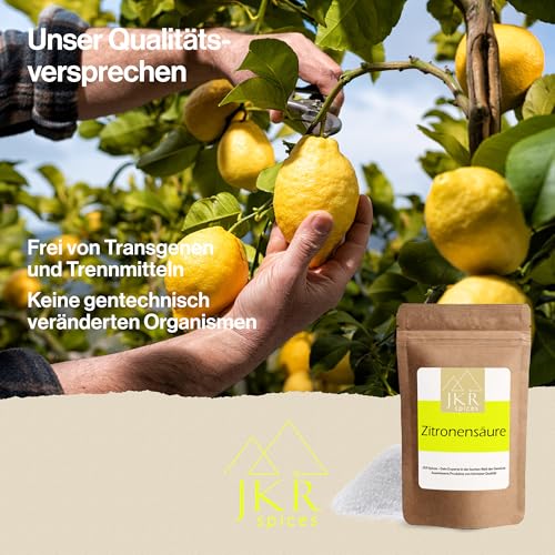 JKR Spices® 200g Zitronensäure Pulver Lebensmittelqualität E330 | Citronensäure als Säuerungsmittel und Konservierungsmittel zum Kochen und… – Ansicht 4