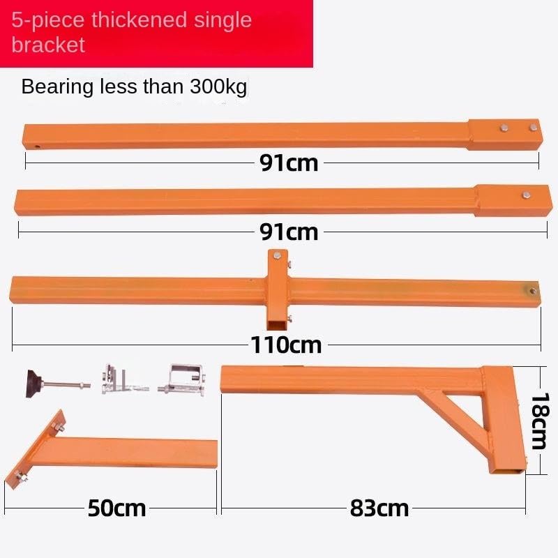 icVantA Air Conditioning Outdoor Unit Hoist Bracket + Hand Winch, Lift Specialized Tool for 3HP/5 HP (Size : 3HP Shelf+Self-Lock Winch 20m) (Only 5HP Brackets)