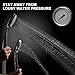 High Pressure Handheld Shower Head with Powerful Shower Spray against Low Pressure Water Supply Pipeline, Multi-functions, w/ 79'' Hose, Bracket, Chrome Finish