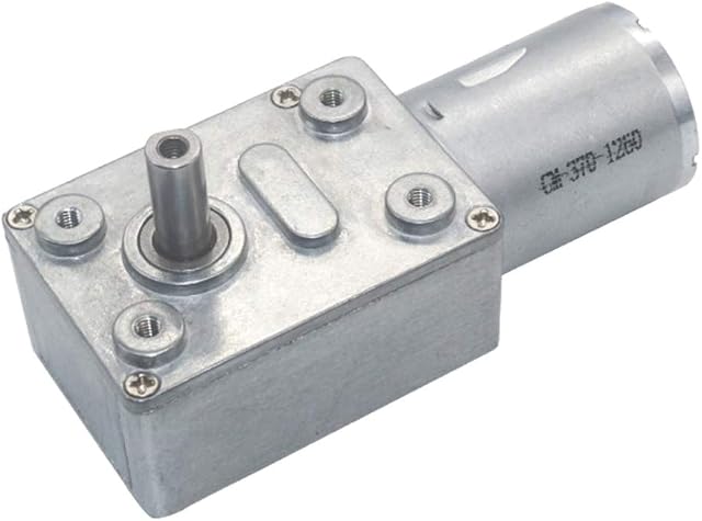 JZK DC 12V Reversible high torque turbo worm gear motor reduction electric motor with encoder strong self-locking (62RPM)