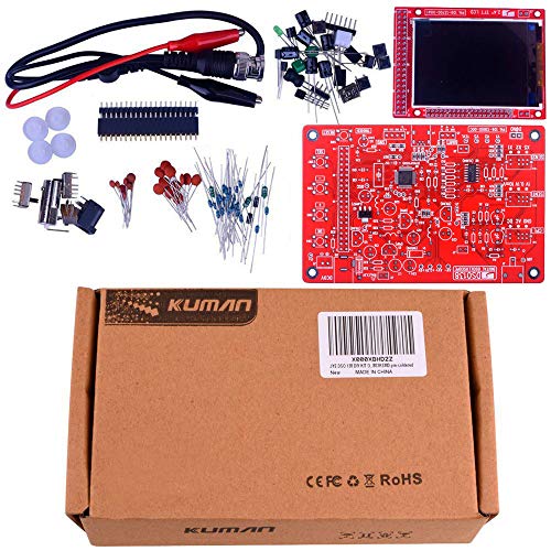 kuman DSO 138 DIY Oscilloscope Kit Opening Source 2.4" TFT 1MSPS Digital Oscilloscope Kit with DIY Parts & Probe, Handheld Pocket Sized 13803K, SMD pre-soldered - Thumbnail 3