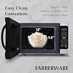 Farberware Countertop 1000 Watts 1.2 cu ft-Smart Sensor Microwave Oven with LED Lighting and Child Lock-Perfect for Apartments and Dorms-Easy Clean Black Interior, Stainless Steel - Image 5