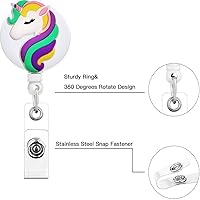 Vista 3 de KAGNAL 5 portatarjetas retráctil con clip, tarjetero con nombre para enfermera, enfermería, estudiante, médico, asistente médico, trabajador