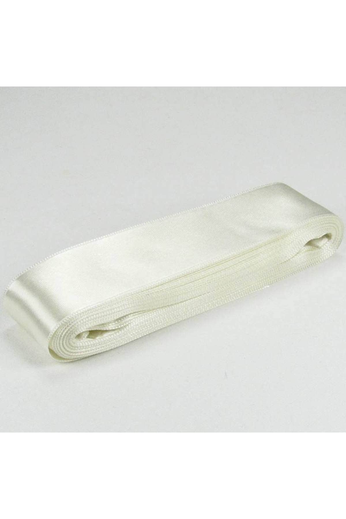 PARTİ VİTRİNİ Krem Renk Saten Kurdela 4 Cm. X 10 Metre (Krem)