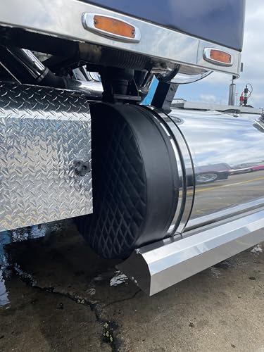 Cubiertas de depósito Peterbilt con faldón protector negro contra impactos y polvo