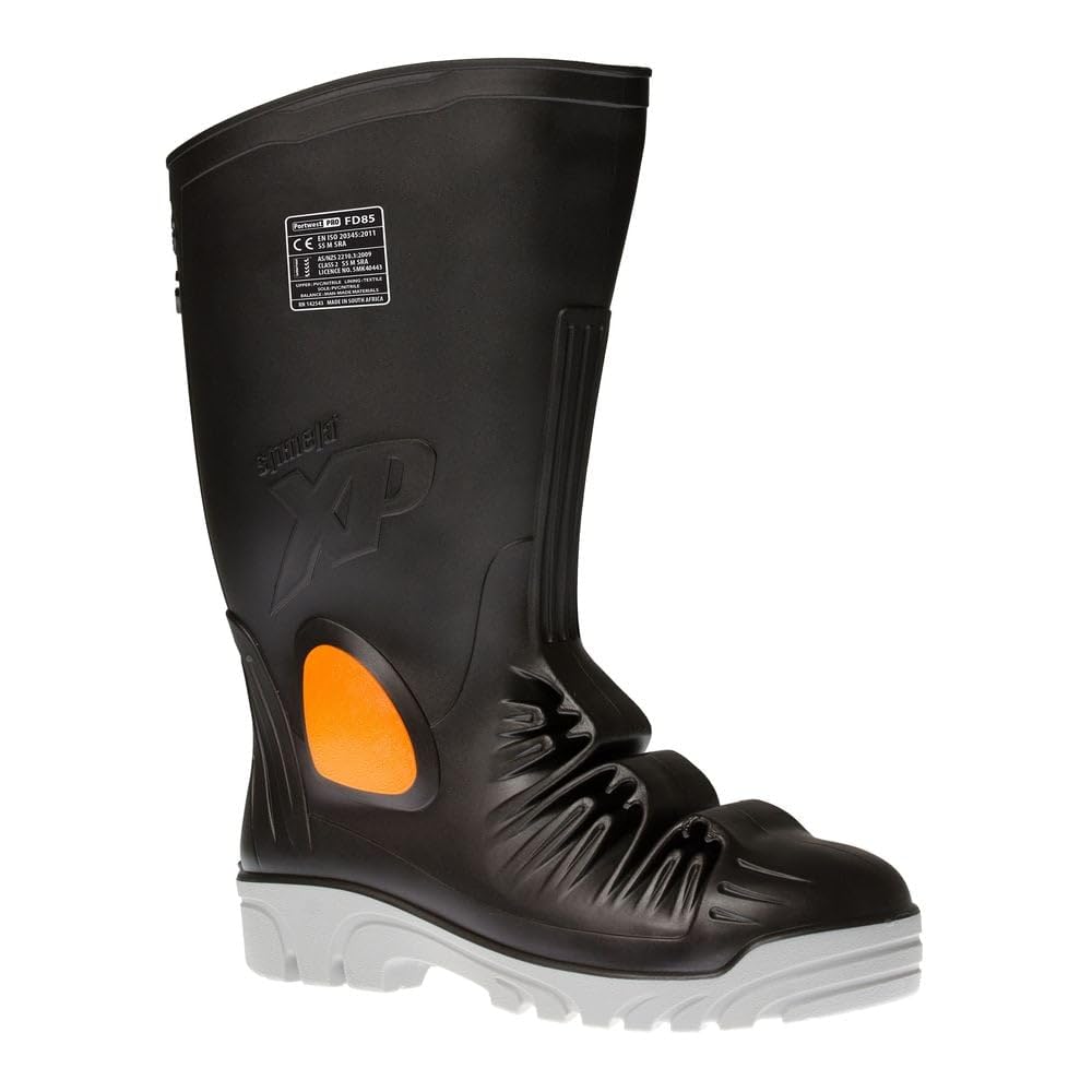 Portwest Bota Wellington Mettamax Safety S5 M, Tamaño: 40, Color: Negro, FD85BKR40