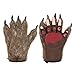 Guantes de Loup-Garou unisex de naranja-outan, disfraz de Halloween, guantes de patas, garras horribles, accesorios para decoración de disfraces, carnaval, disfraces, fiestas, color gris, talla única