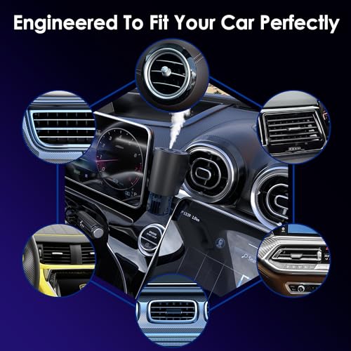 Image of Car Air Freshener, 5 Scents, 10 Refills, Smart car Air Freshener for Vent Clips, Auto On /Off, Three Spray Modes, Car Fresheners Long Lasting (1Pack)