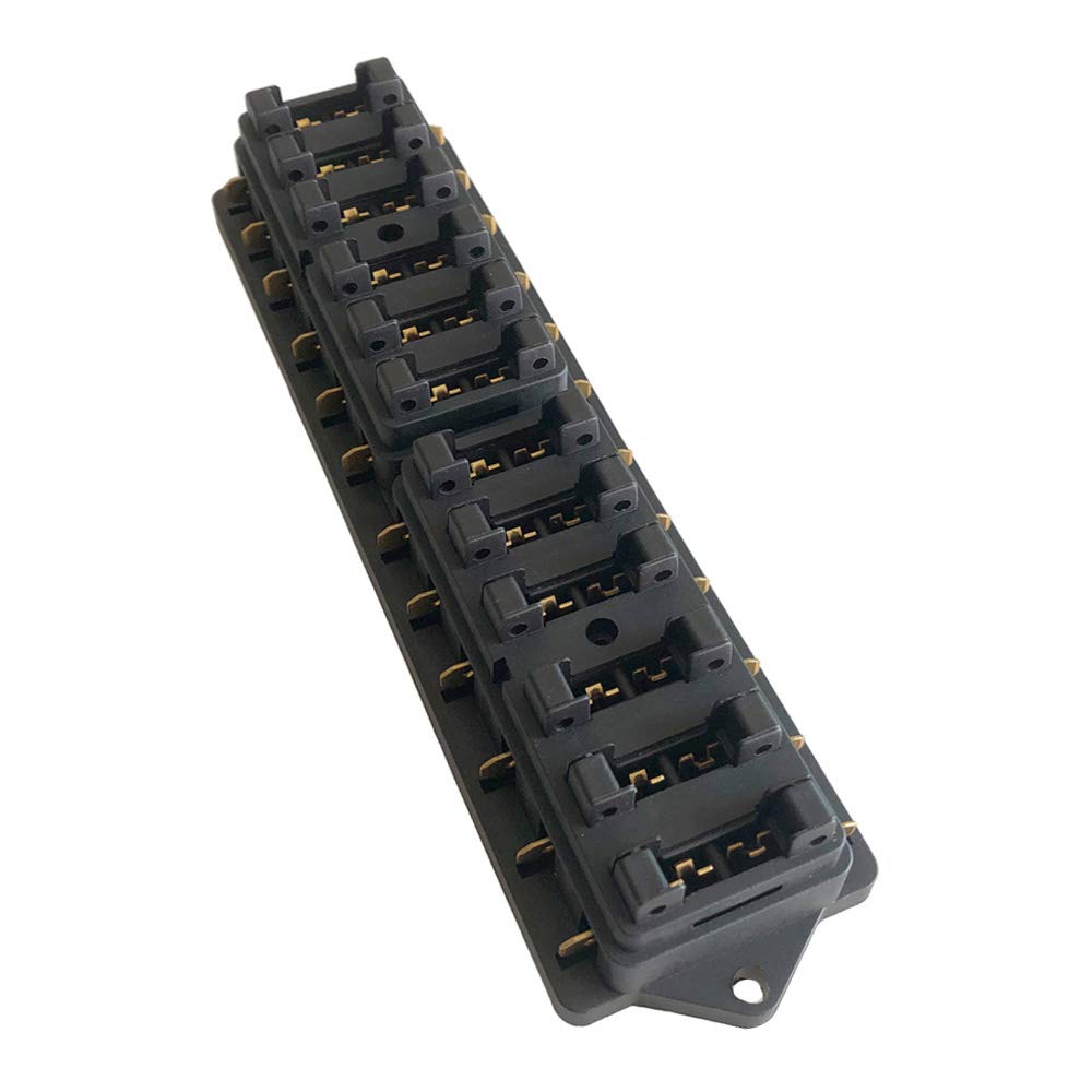 Premium 12 Vie Scatola Portafusibili, Scatola Fusibili a Lama Standard Universale, Portafusibile per Auto Impermeabile, con 10Pcs Fusibile a Lama Standard Gratuito (12V / 24V)