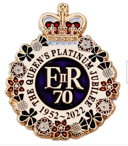 70th Queens Platinum Jubilee Enamel Pin Badge Brooch Gift Souvenirs ELIZABETH II Colorful Design Memorabilia (1)