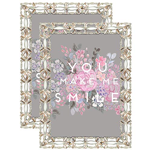 Parisian Home - Marco de fotos decorativo para el hogar, sala de estar y dormitorio, para mujeres y niñas, soporte de pared y parte superior de la mesa (2 unidades)