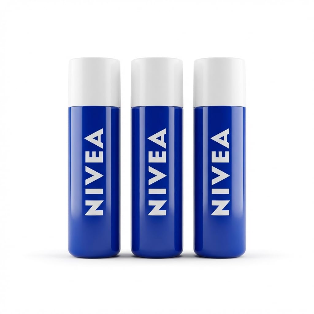 NIVEA Lip Balm Set of 3 Original Care - Moisturising Lip Balm for Dry Chapped Lips with Shea Butter & Natural Oils, 24h Hydrating Lip Care Treatment for Men & Women, Long Lasting Lip Protection